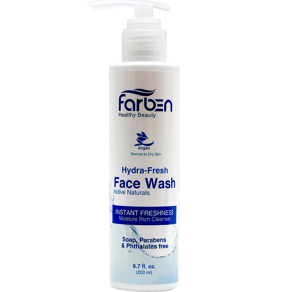 ژل شستشوی صورت پوست خشک حاوی روغن آرگان فاربن 200ml