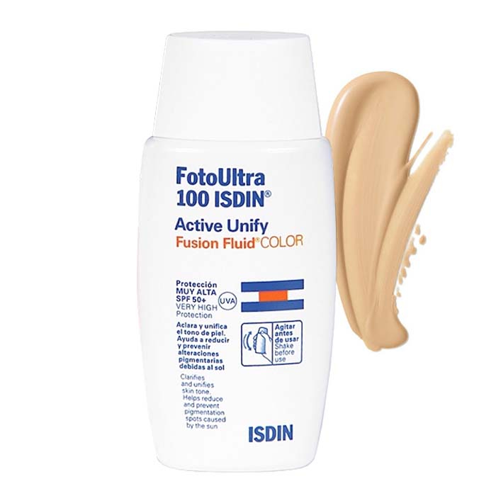 فلوئید ضد آفتاب رنگی اکتیو یونیفای SPF50 ایزدین 50ml