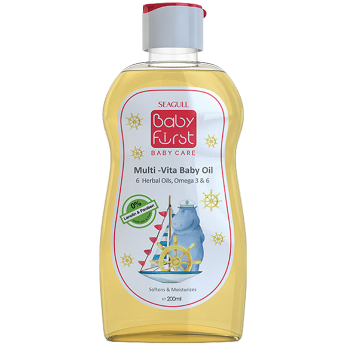 روغن بچه گیاهی نرم کننده پوست Baby First سی گل 200ml