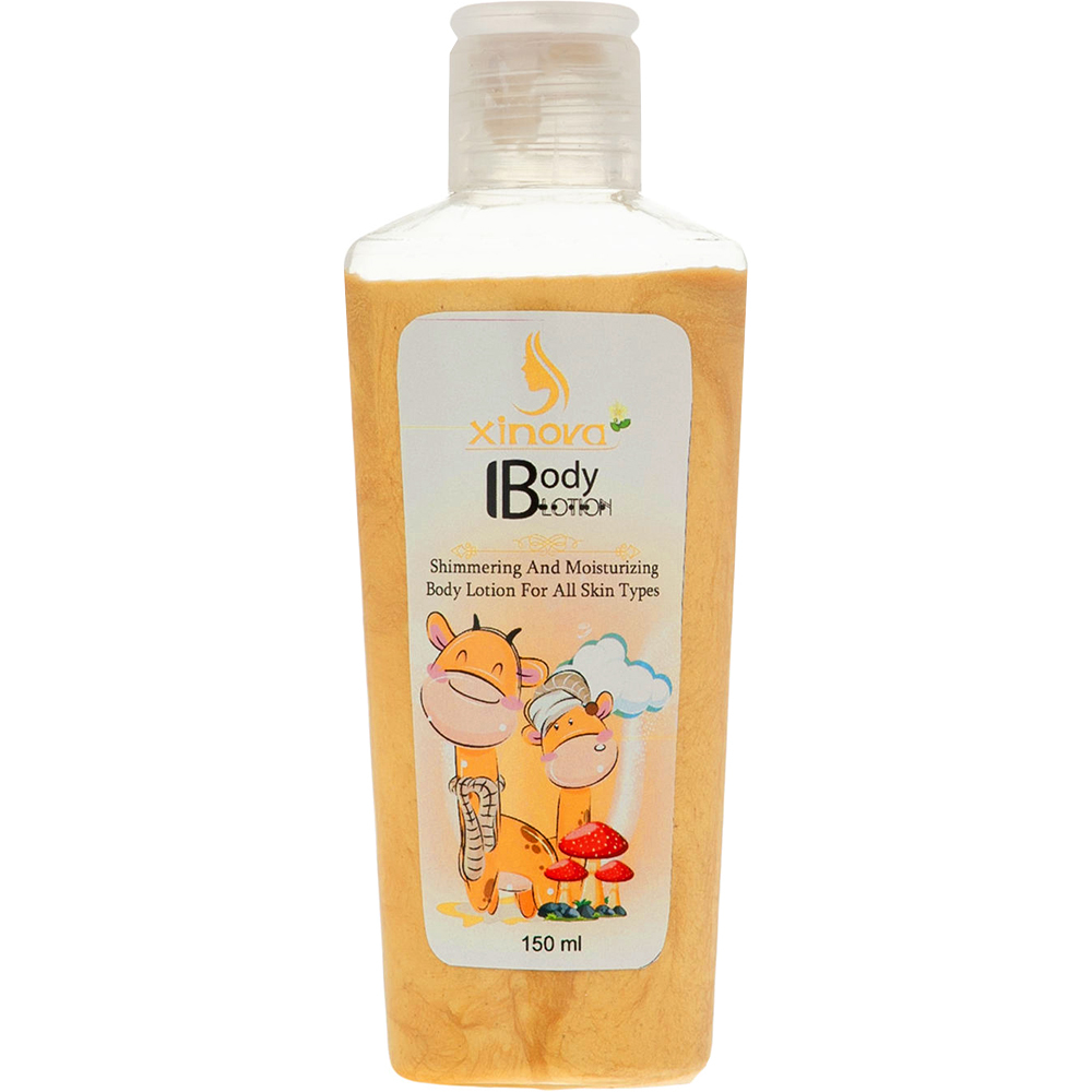 لوسیون براق کننده بدن طرح زرافه ژینووا 150ml