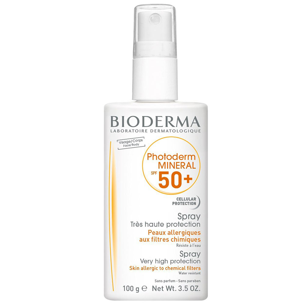 اسپری ضد آفتاب Photoderm Mineral SPF50 بایودرما 100gr