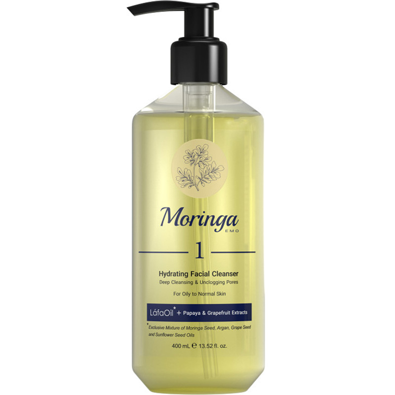 ژل شستشو و آبرسان پوست های نرمال تا چرب مورینگا امو 400ml