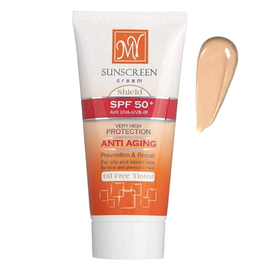 کرم ضد آفتاب ضد چروک رنگی فاقد چربی SPF 50 مای 50ml