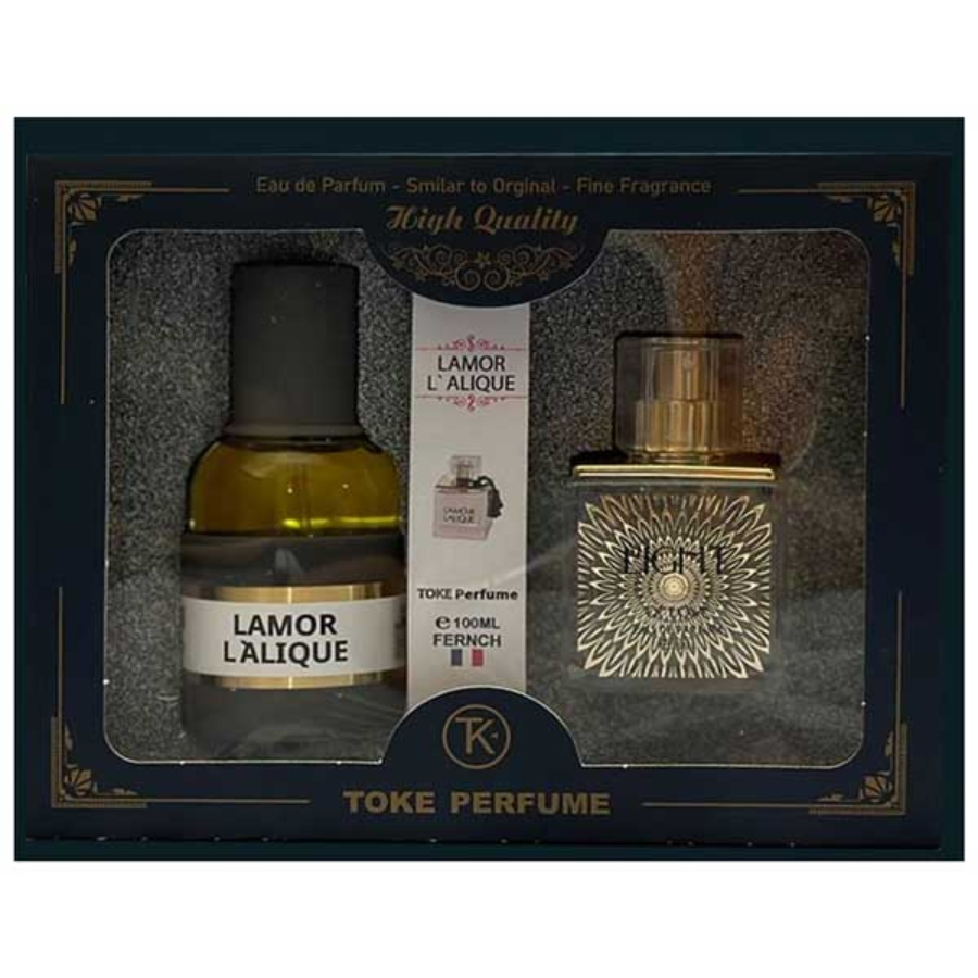 ست ادکلن و عطر جیبی زنانه توک مدل Lamor Lalique