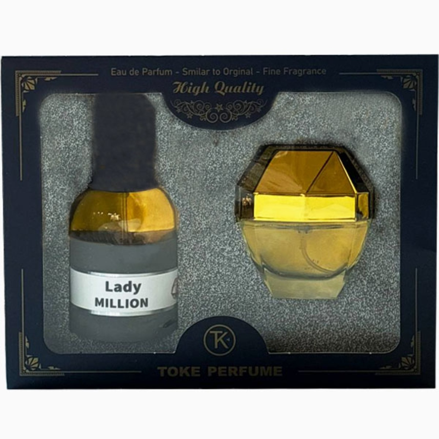 ست ادکلن و عطر جیبی زنانه توک مدل lady million