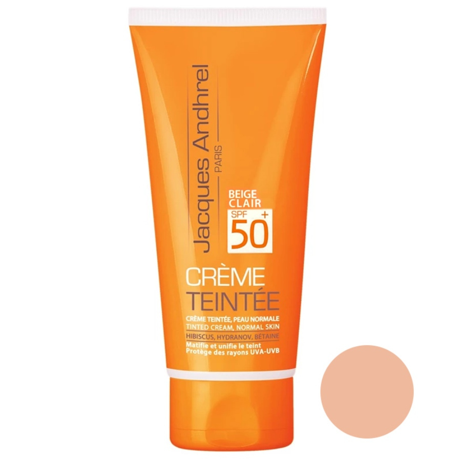 کرم ضدآفتاب رنگی ژاک آندرل پاریس SPF50 پوست های خشک و معمولی