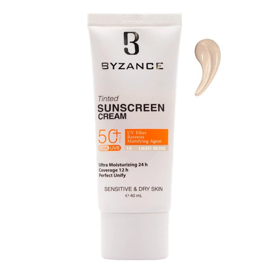 ضد آفتاب رنگی SPF50 بیزانس پوست خشک و حساس