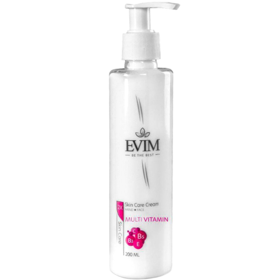 کرم مرطوب کننده و آبرسان انواع پوست مولتی ویتامین ایویم 200ml