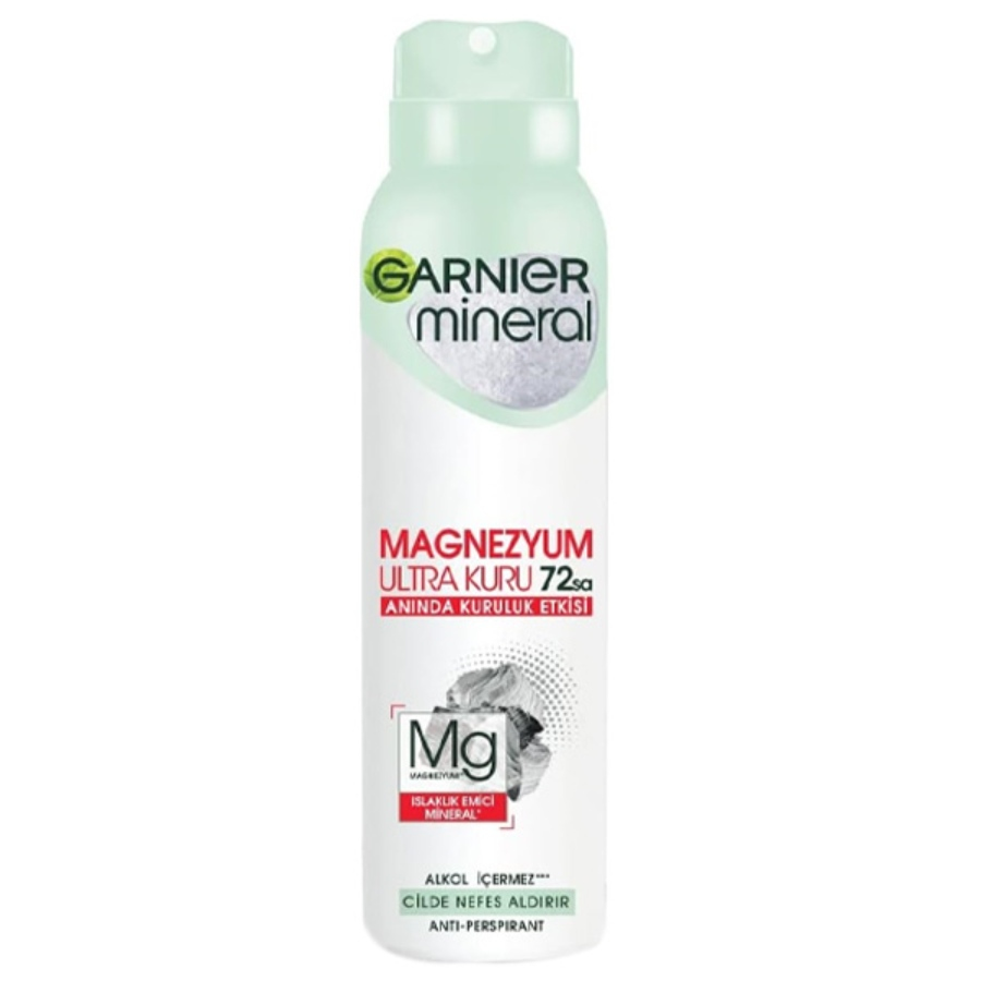 اسپری ضد تعریق زنانه 72 ساعته Magnezyum گارنیه 150ml