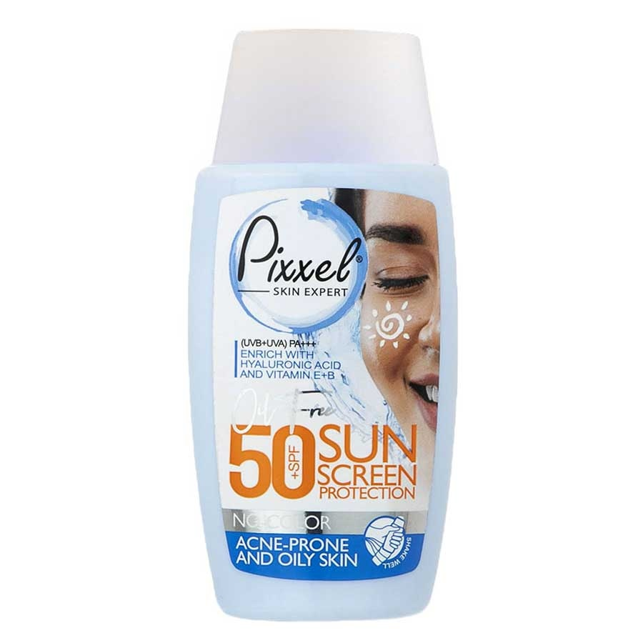 کرم ضد آفتاب بی رنگ SPF50 پوست چرب و جوشدار پیکسل 50ml