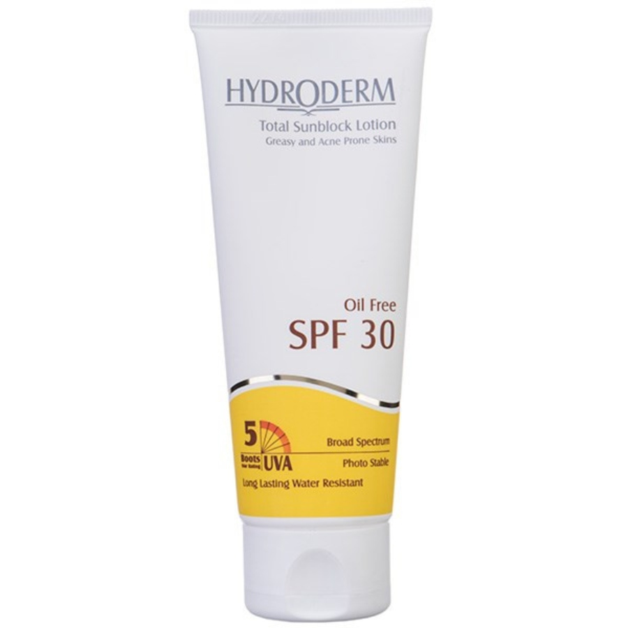 لوسیون ضد آفتاب هیدرودرم SPF30 پوست چرب و جوش دار 75ml