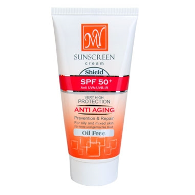 کرم ضد آفتاب ضد چروک شیلد فاقد چربی SPF 50 مای 50ml