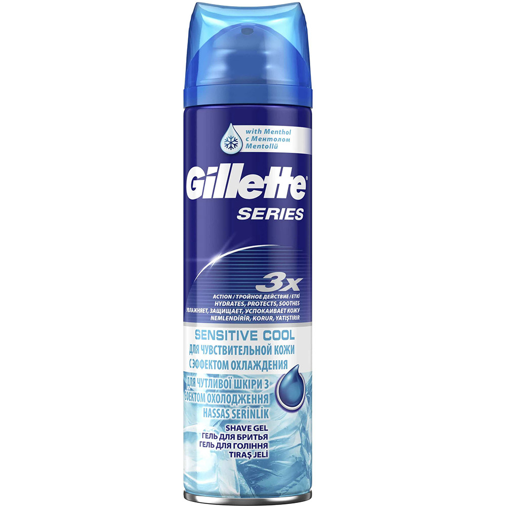 ژل اصلاح خنک کننده پوست حساس ژیلت 200ml
