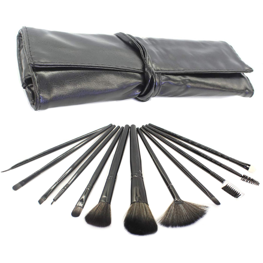 ست 12 عددی براش آرایشی همراه با کیف