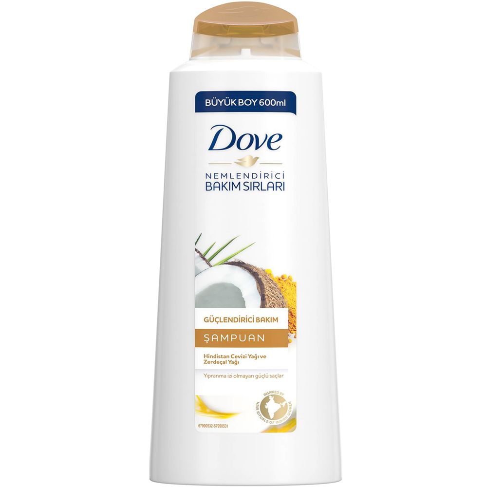 شامپو عصاره روغن نارگیل و زردچوبه داو