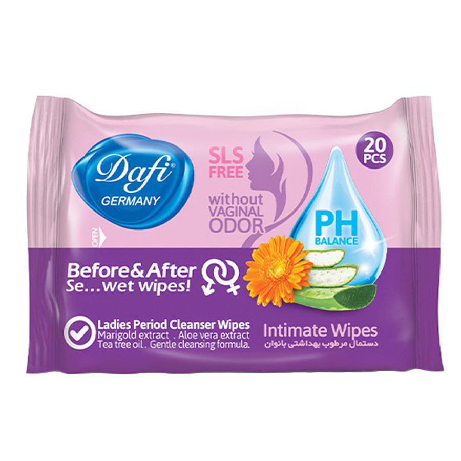 دستمال مرطوب بهداشتی بانوان دافی
