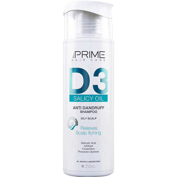 شامپو ضد شوره پوست سر چرب D3 پریم 250ml