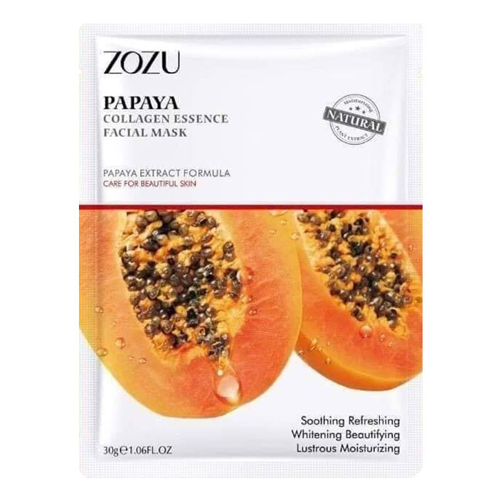 ماسک نقابی عصاره پاپایا و کلاژن زوزو