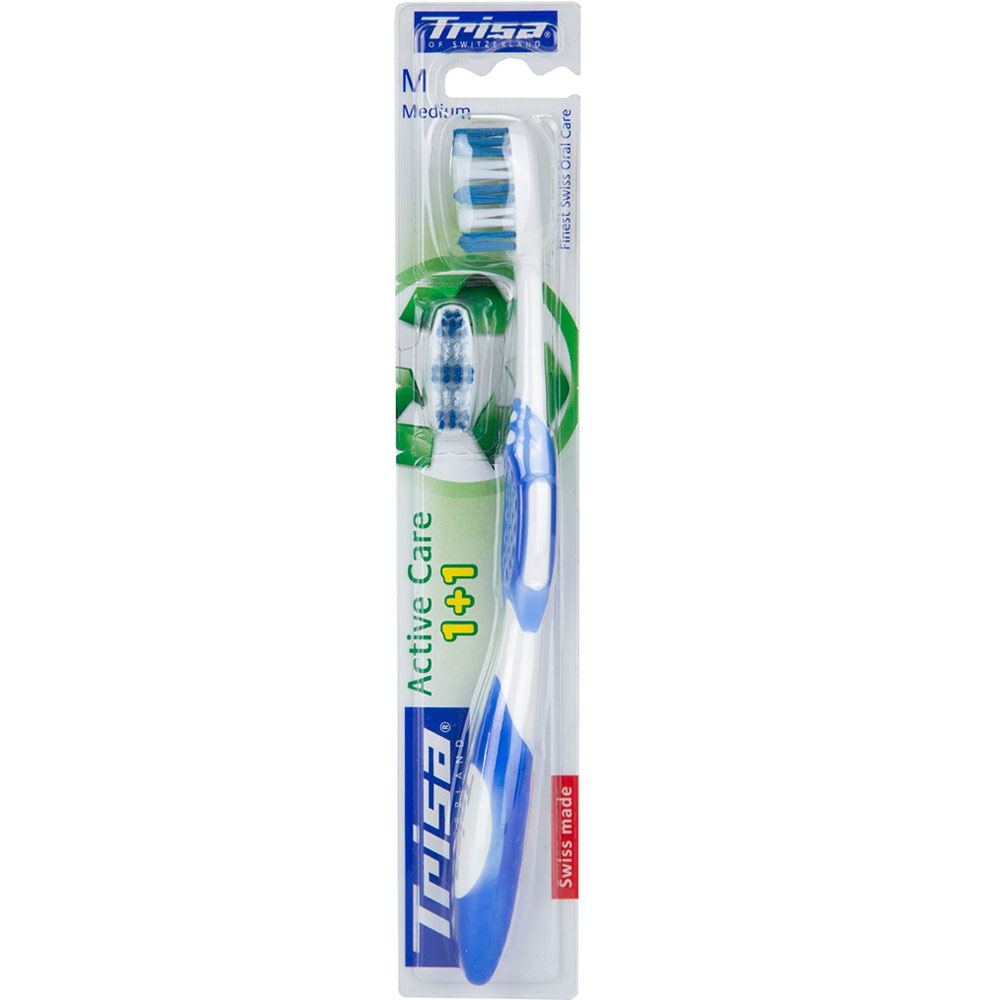 مسواک با برس متوسط همراه با سری یدک Active Care تریزا