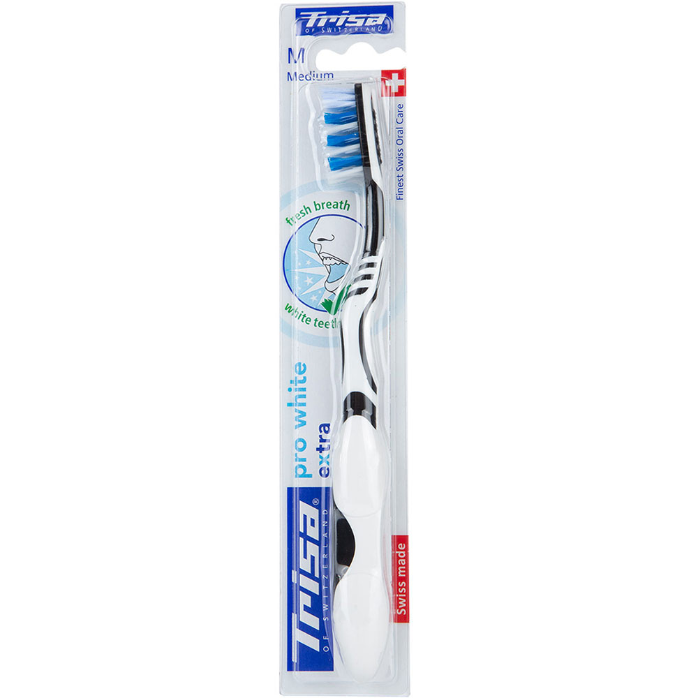 مسواک با برس متوسط Extra Pro White تریزا