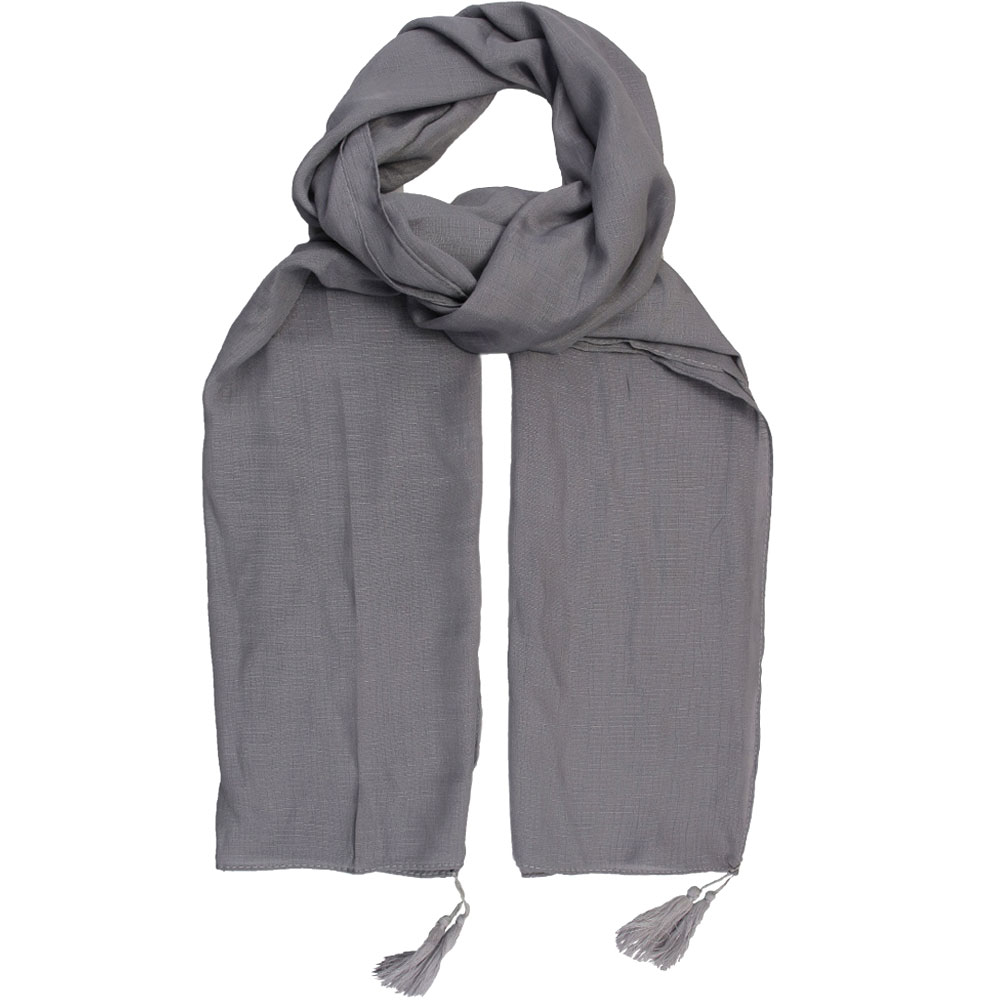 شال اسلپ منگوله دار رنگ طوسی کد 9005