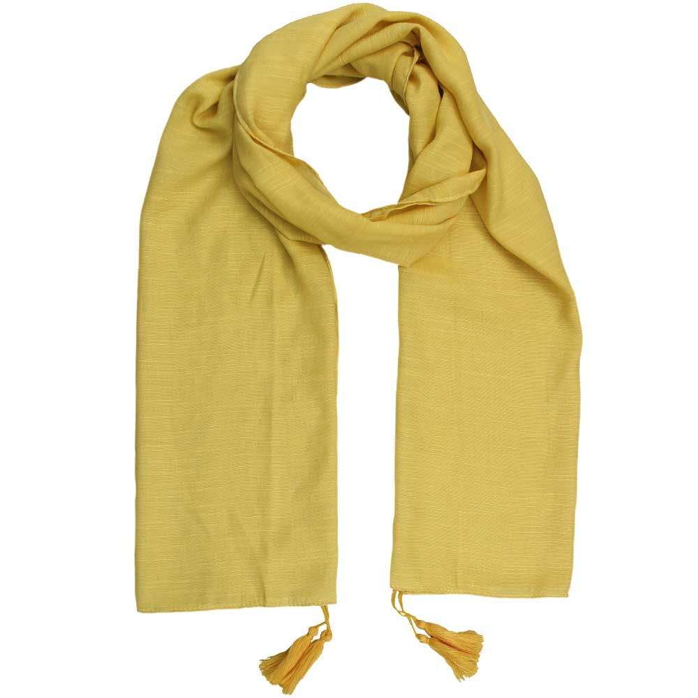 شال اسلپ منگوله دار رنگ زرد کد 9009