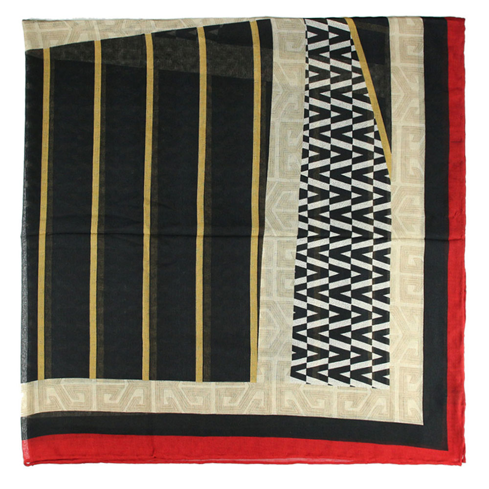 روسری گارزا ژاکارد طرح دار کد 14001