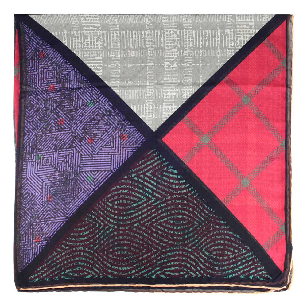 روسری گارزا ژاکارد طرح دار کد 15005