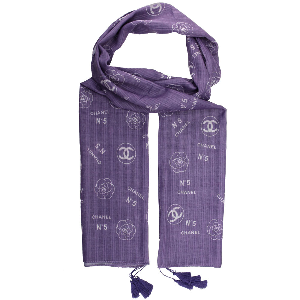 شال نخی شنل گل دار ساده بنفش کد 23007