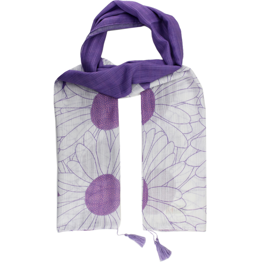 شال نخی آفتابگردون بنفش کد 23010