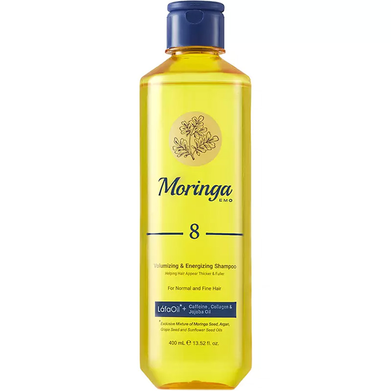 شامپو حجم دهنده موهای معمولی و نازک 8 مورینگا امو 400ml