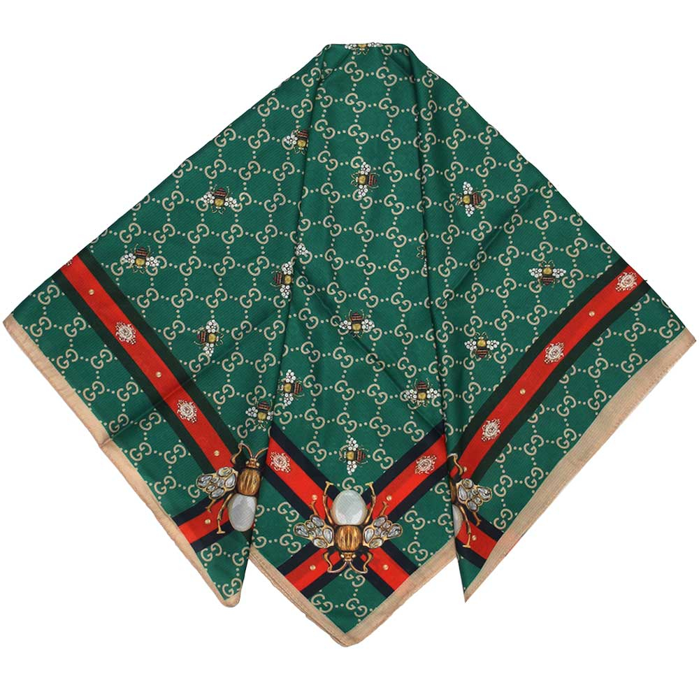مینی اسکارف طرح گوچی و زنبور کد 6047