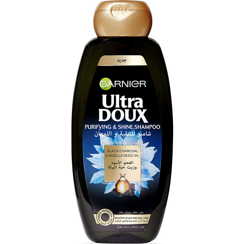 شامپو درخشان کننده گارنیه زغال و روغن سیاه دانه Ultra Doux