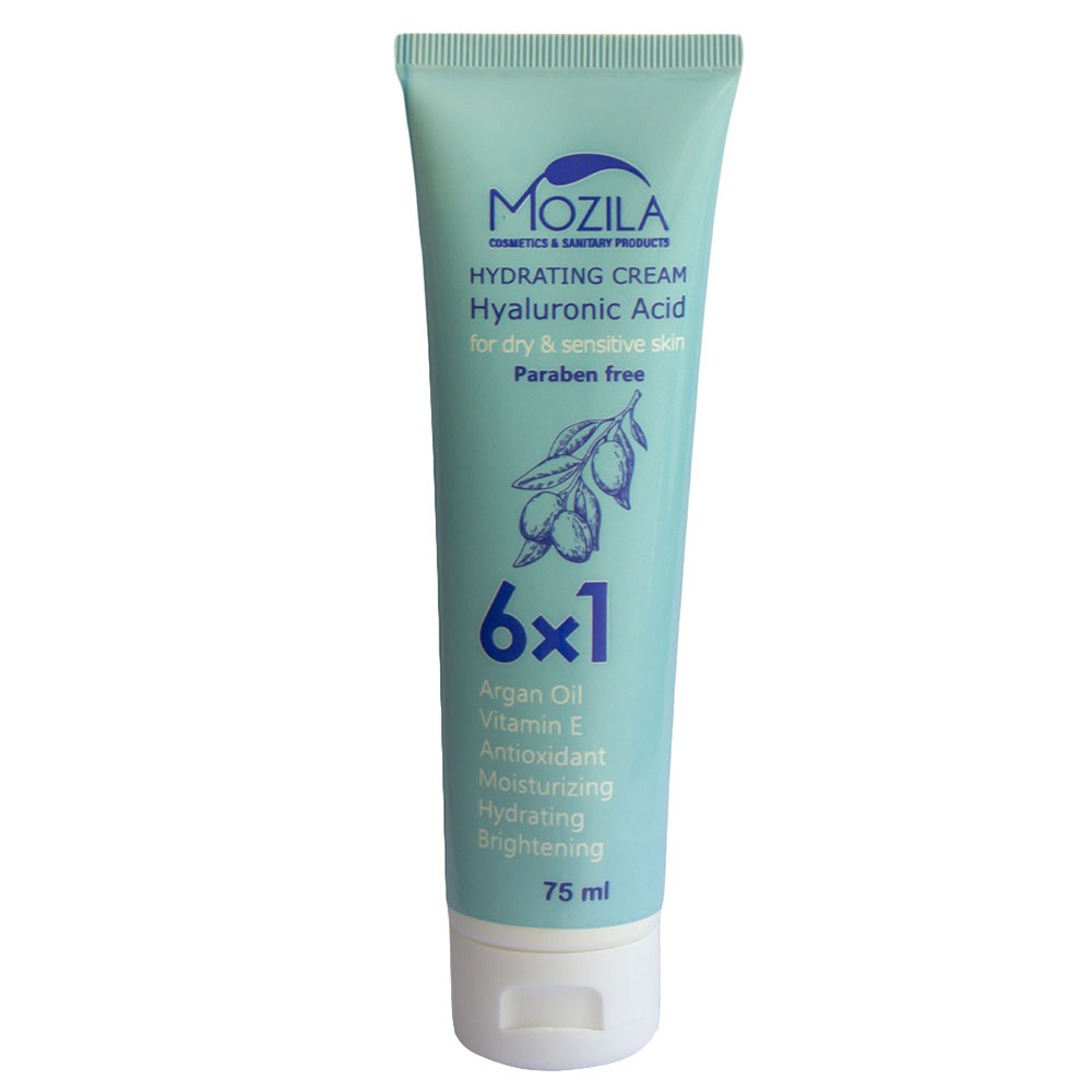 کرم آبرسان حاوی هیالورونیک اسید و روغن هسته آرگان پوست خشک موزیلا 75ml