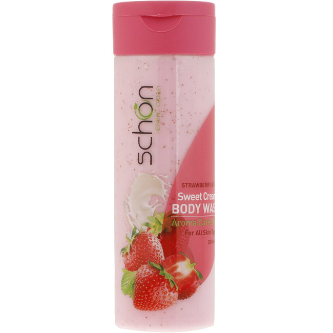 شامپو بدن کرمی شیر توت فرنگی شون 300ml