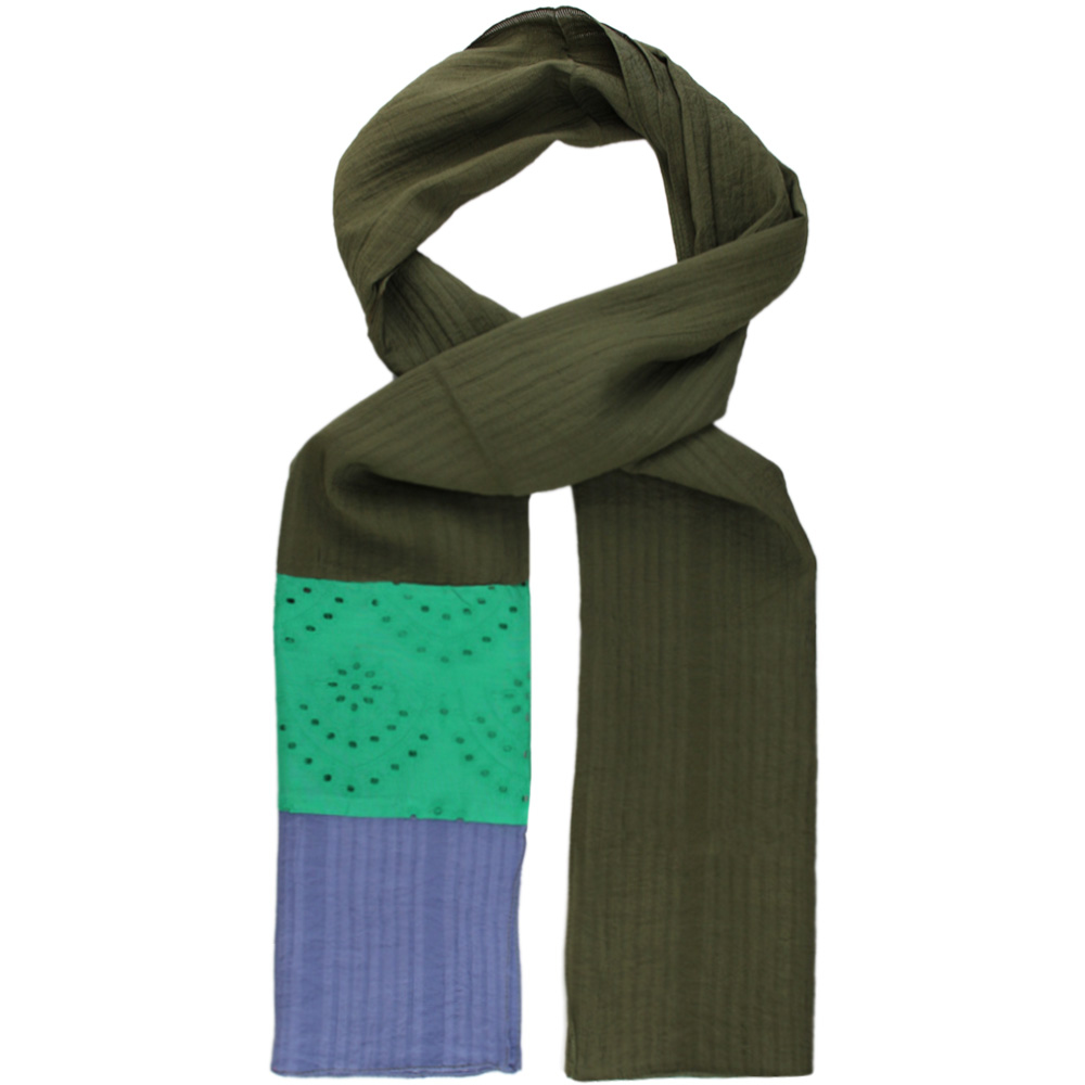 شال مزونی سبز آبی کد 44014