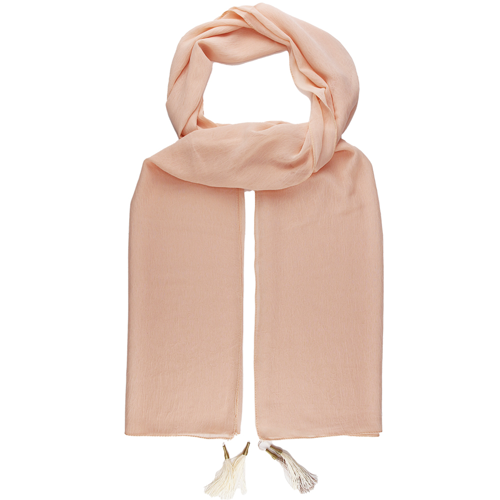 شال حریر گلبهی کد 48002