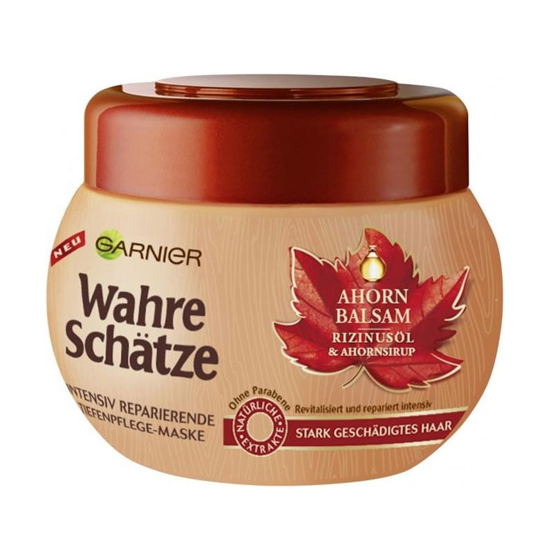 ماسک مو تقویت کننده حاوی روغن کرچک Wahre Schatze گارنیه 300ml