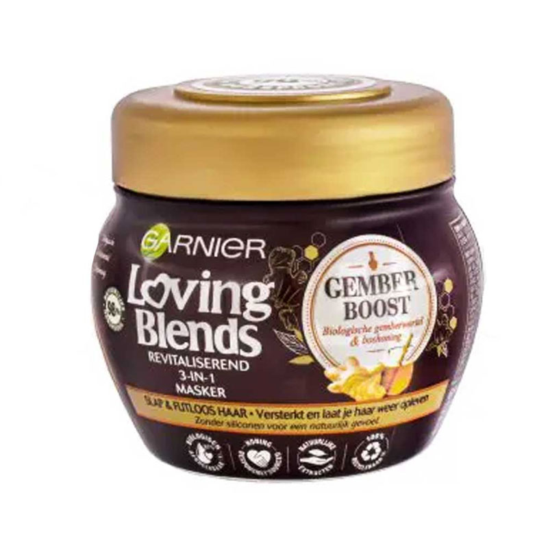 ماسک مو احیا کننده عصاره زنجبیل و عسل Loving Blends گارنیه 300ml