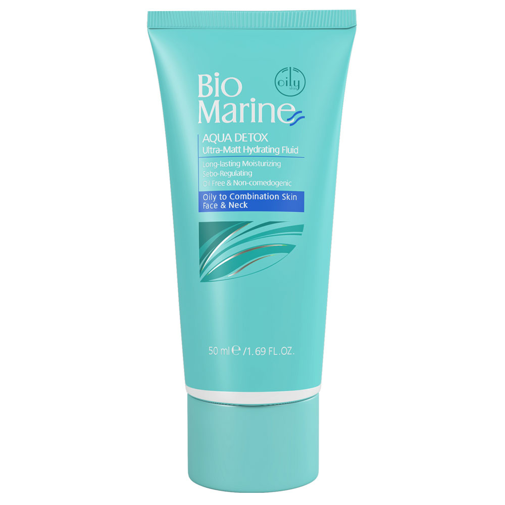 فلوئید رطوبت رسان و مات کننده پوست بایومارین Aqua Detox 