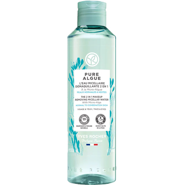 میسلار واتر 2 در 1 پوست نرمال تا مختلط Pure Algue ایوروشه 200ml