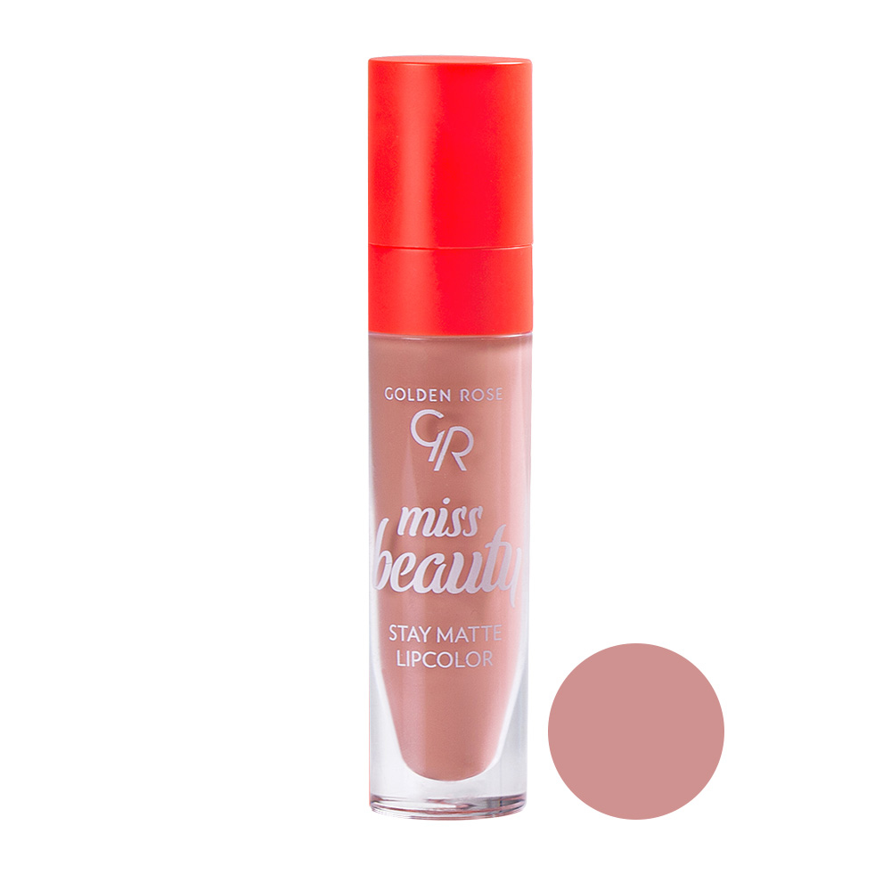 رژ لب مایع مات میس بیوتی Stay Matte گلدن رز 5.5ml