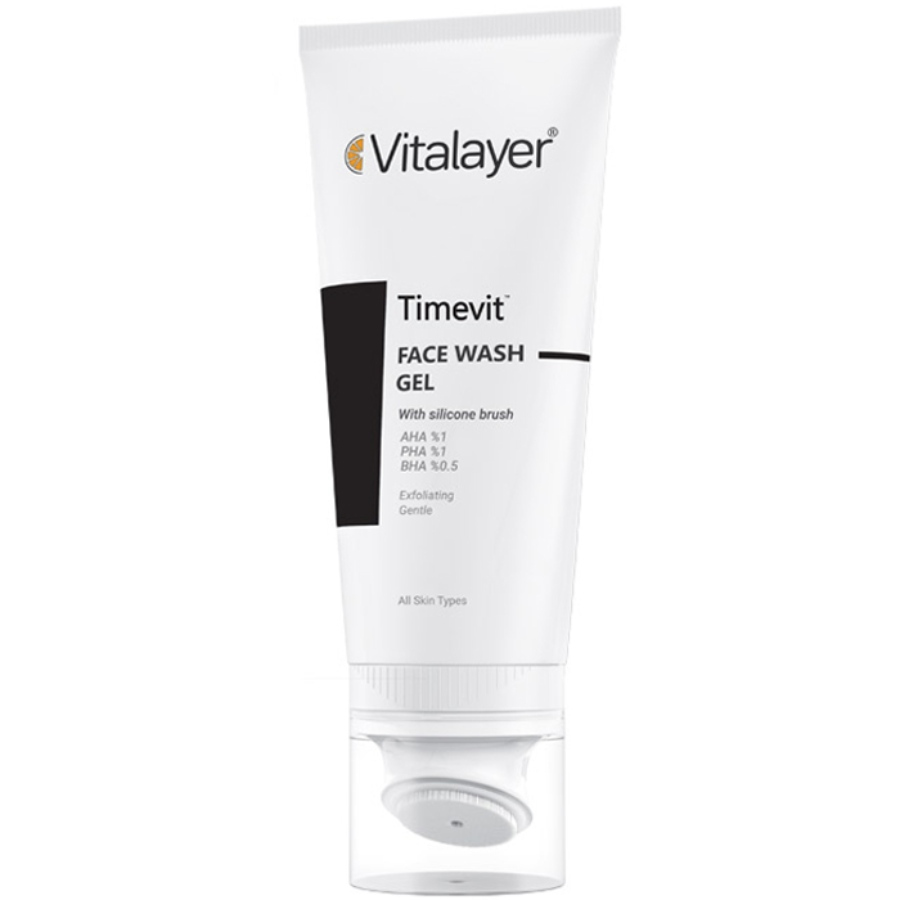 ژل شستشوی صورت لایه بردار Timevit ویتالیر 200ml