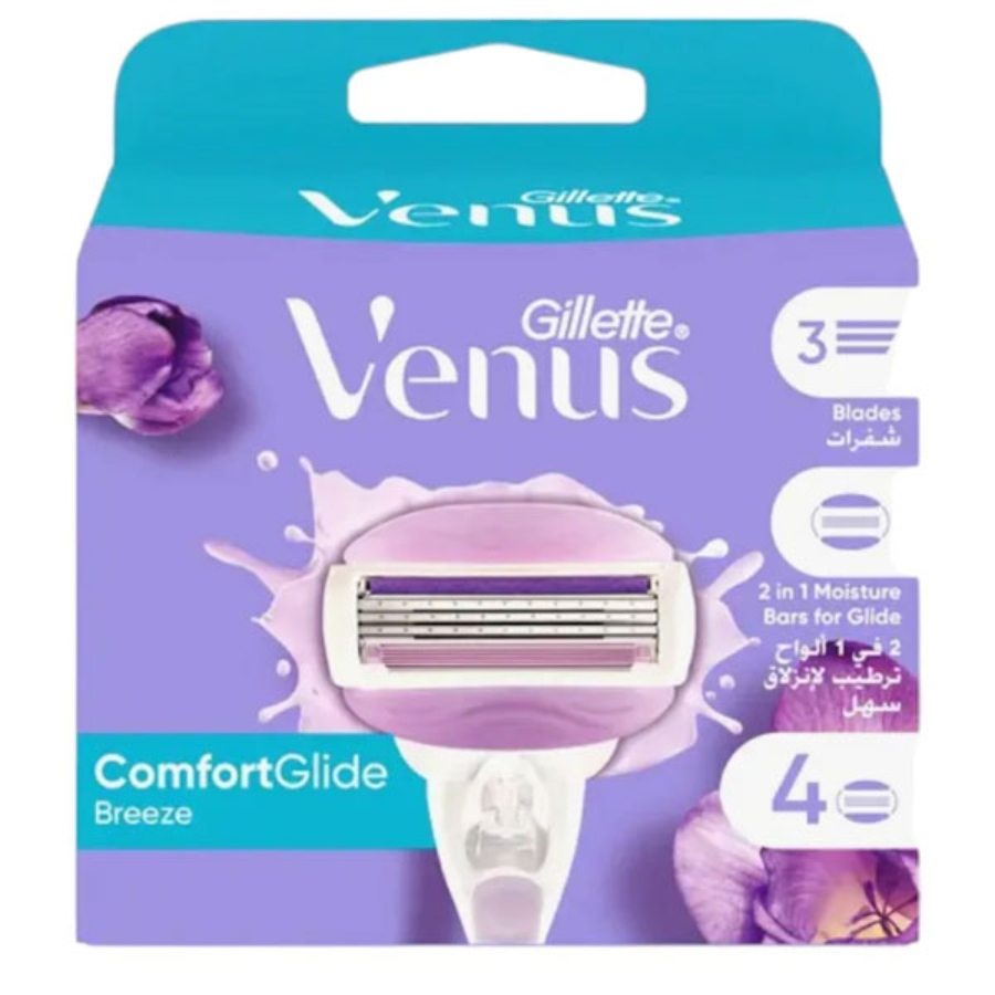 یدک خودتراش 3 تیغه 4 عددی ونوس ژیلت Comfortglide Breeze