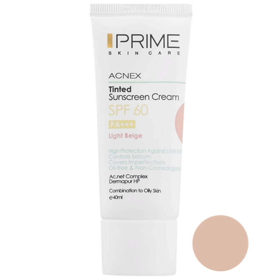 کرم ضد آفتاب رنگی SPF60 پرایم