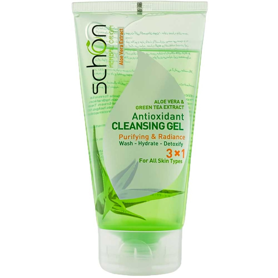 ژل شستشوی صورت عصاره آلوئه ورا و چای سبز شون 150ml