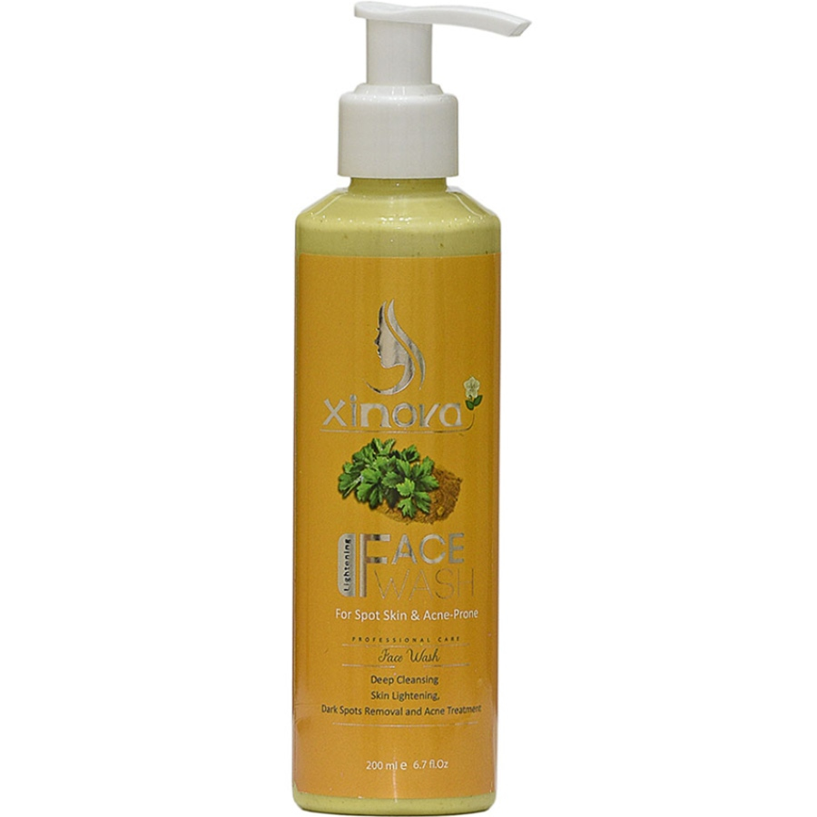 ژل شستشو و ماسک لایه بردار زردچوبه و گشنیز ژینووا 200ml