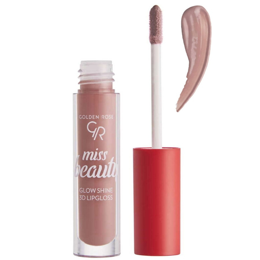 رژ لب مایع حجم دهنده میس بیوتی Glow Shine گلدن رز 4.5ml