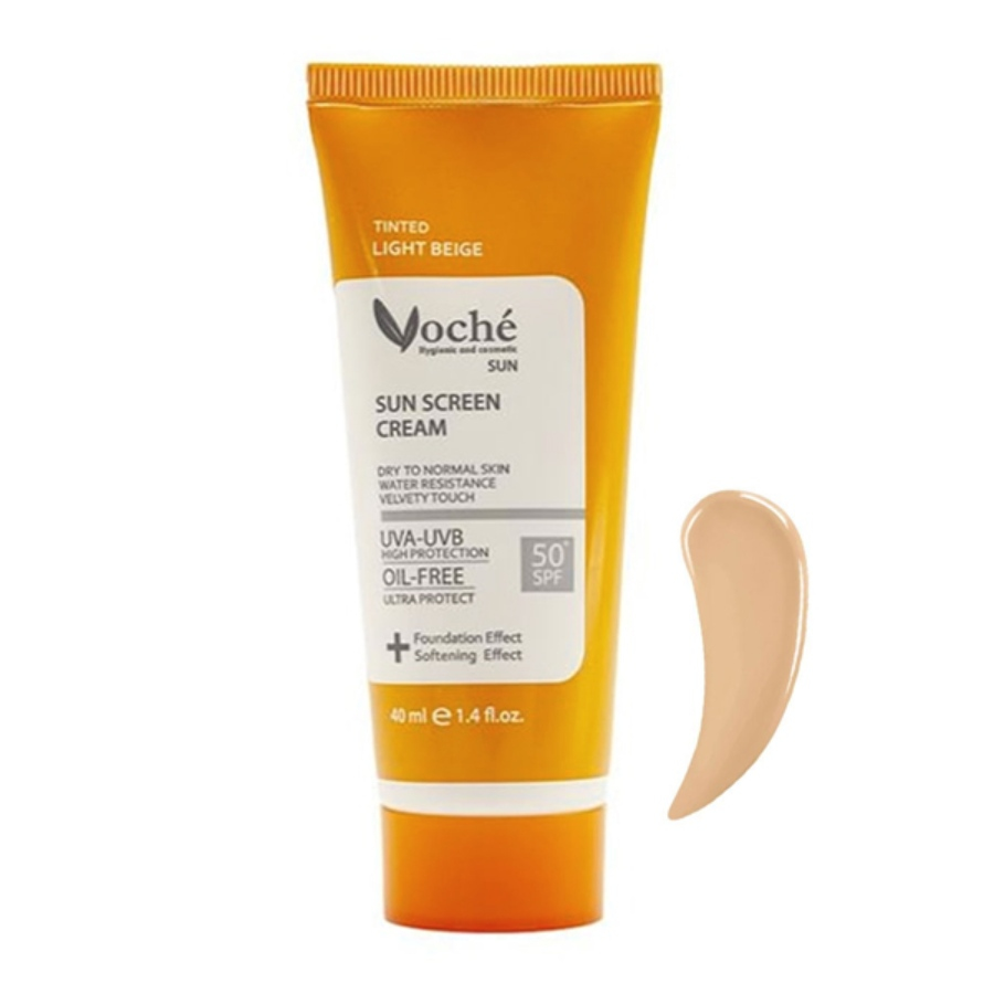 کرم ضد آفتاب رنگی پوست های خشک و معمولی SPF50 وچه 40ml