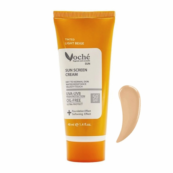 کرم ضد آفتاب رنگی پوست های خشک و معمولی SPF50 وچه 40ml